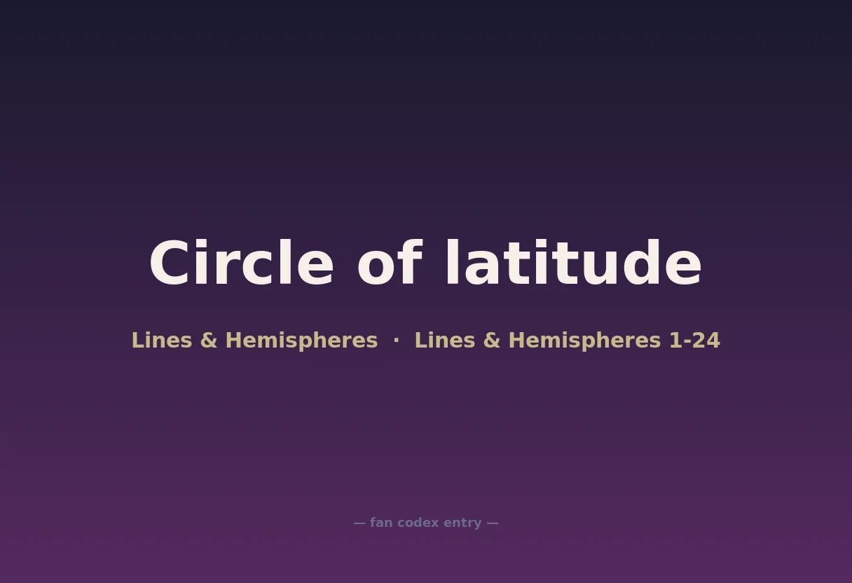 Circle of latitude