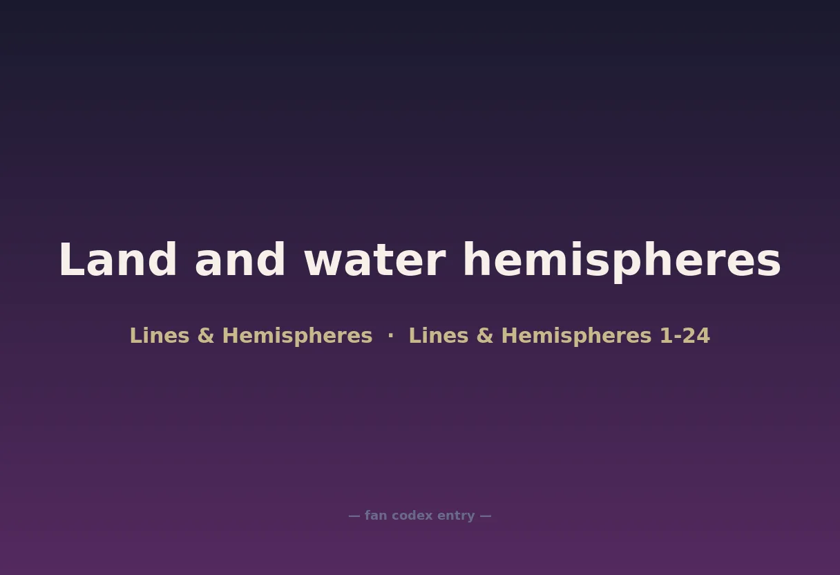 Land and water hemispheres