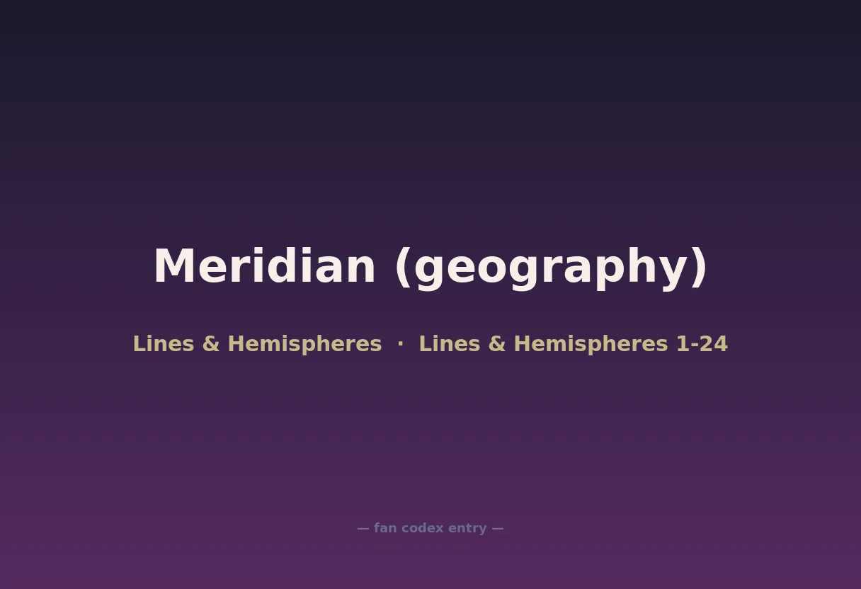 Meridian (geography)