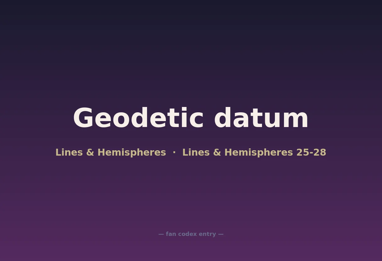 Geodetic datum